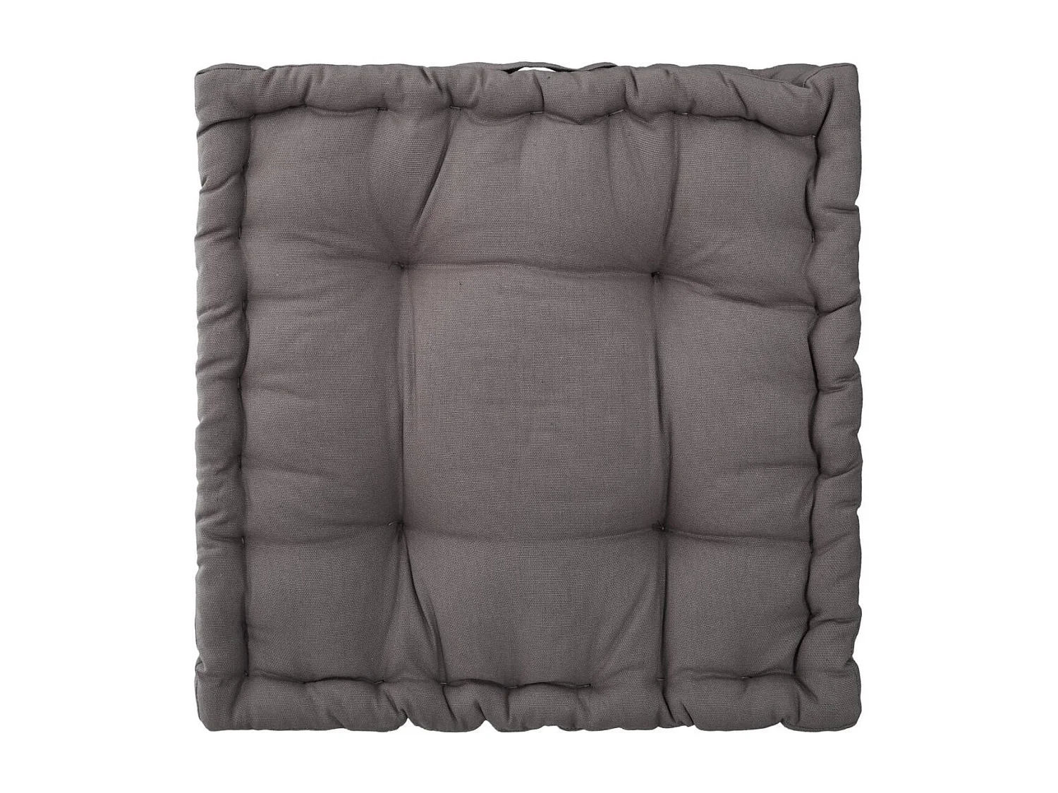 Coussin de sol en Coton Gris motif Otto  40 x 40 cm