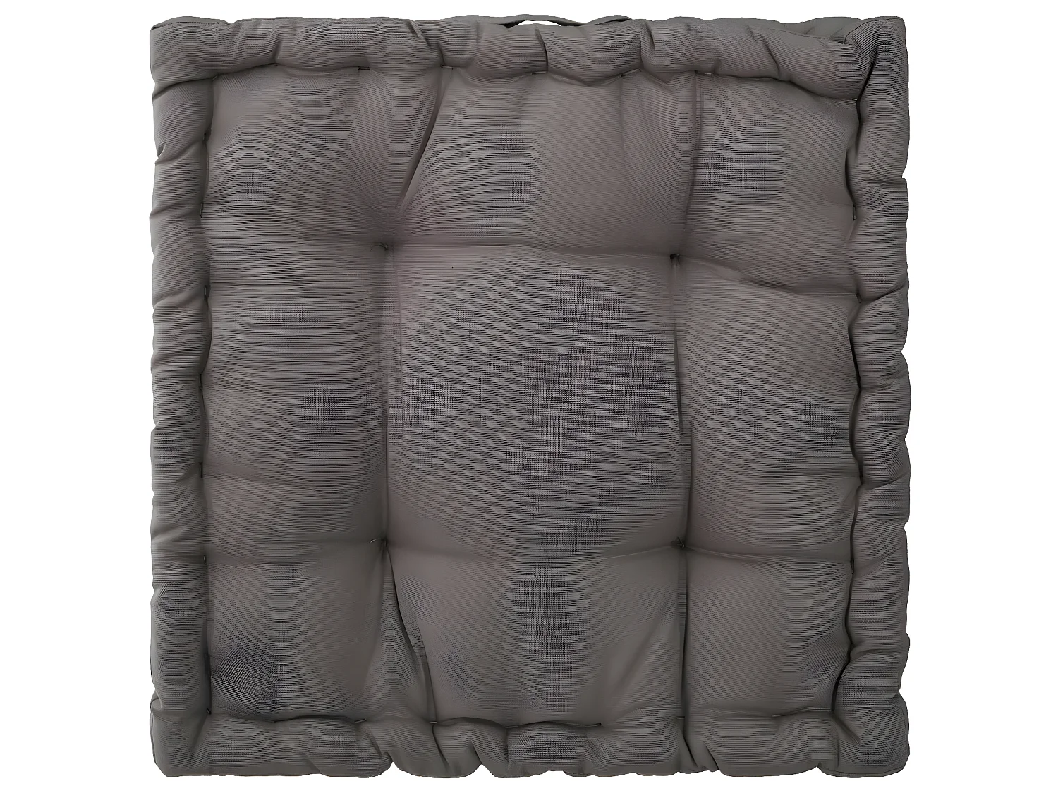 Coussin de sol en Coton Gris motif Otto  40 x 40 cm