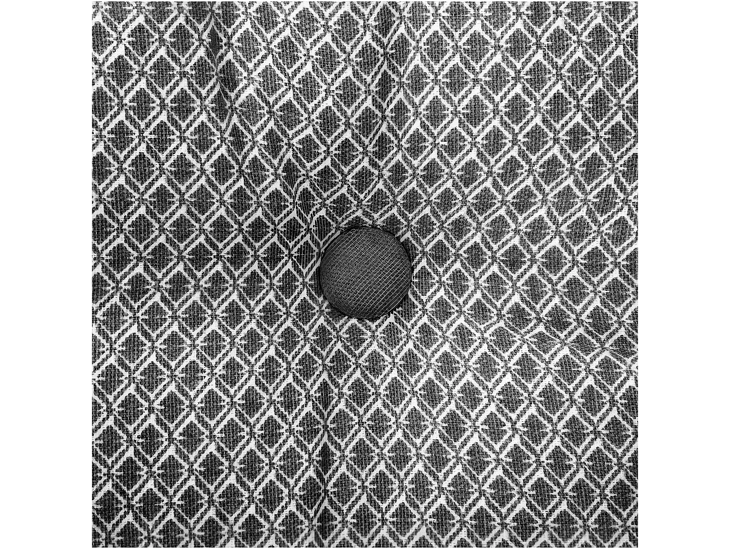 Coussin de sol en Coton Gris motif Otto  40 x 40 cm