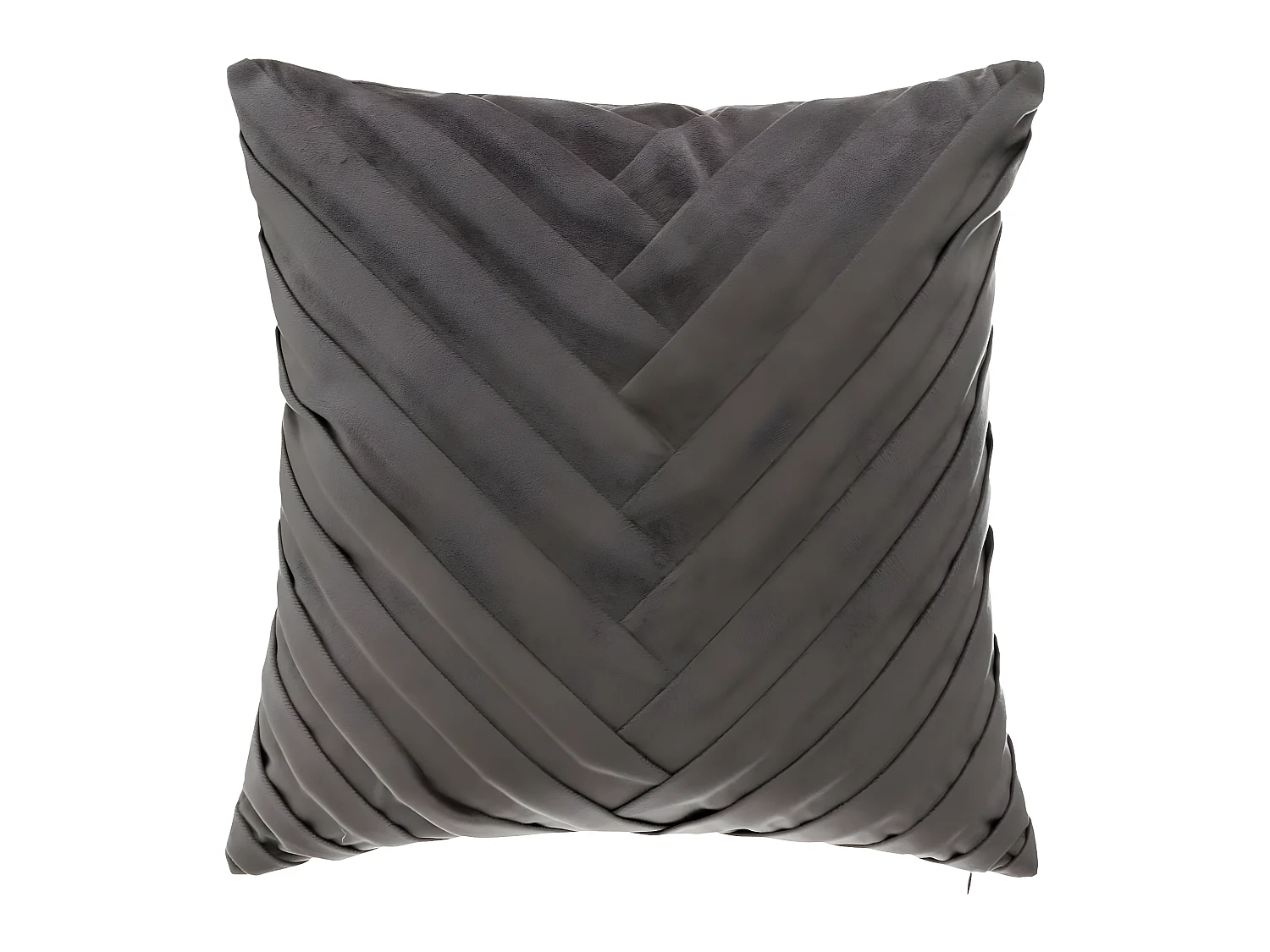 Coussin déhoussable Velours tressé Gris foncé 40 x 40 cm