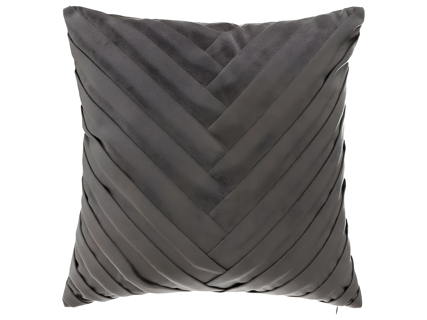 Coussin déhoussable Velours tressé Gris foncé 40 x 40 cm