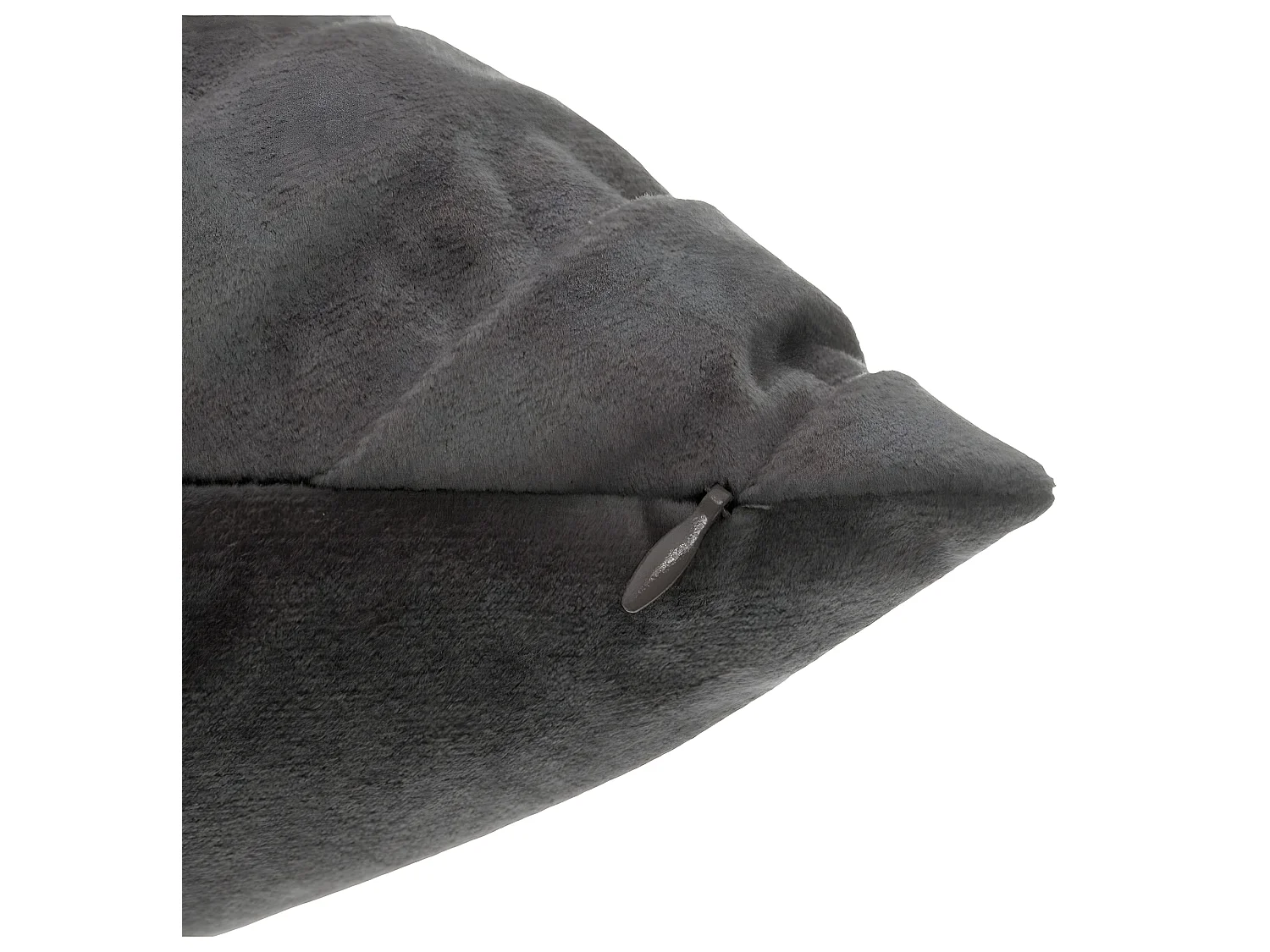 Coussin déhoussable Velours tressé Gris foncé 40 x 40 cm