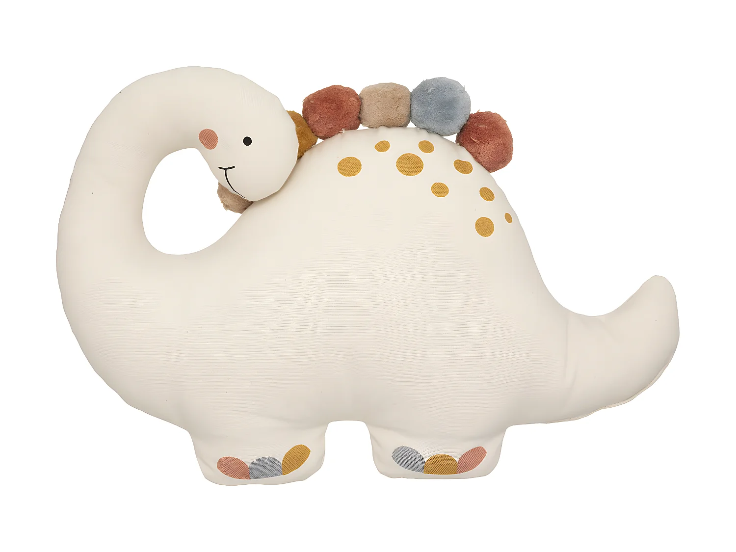 Coussin décoratif Dinosaure en Coton avec Pompons 40 x 30 cm
