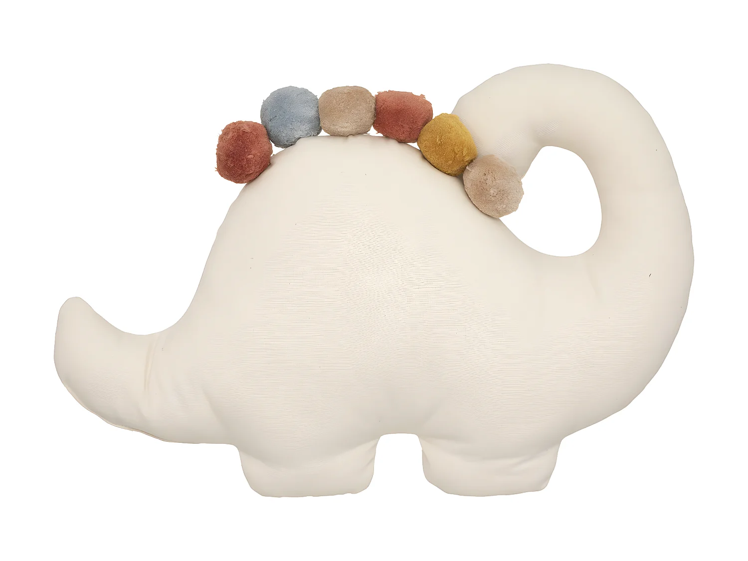 Coussin décoratif Dinosaure en Coton avec Pompons 40 x 30 cm