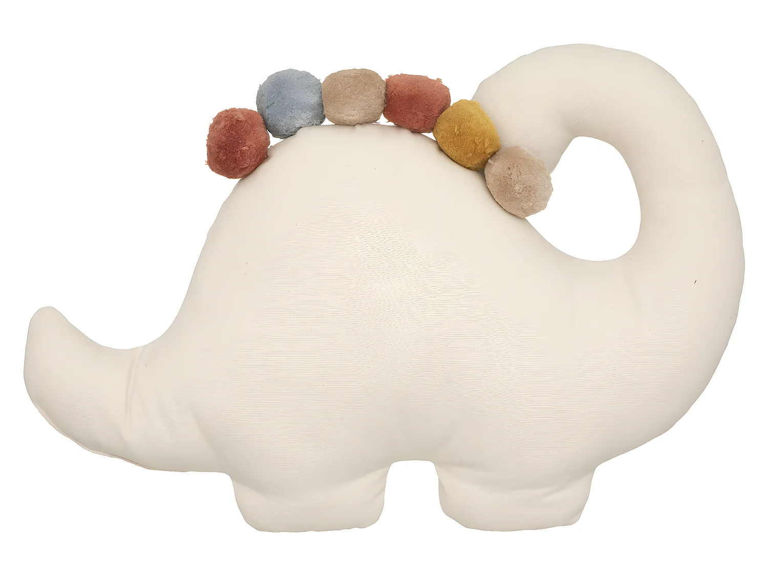 Coussin décoratif Dinosaure en Coton avec Pompons 40 x 30 cm