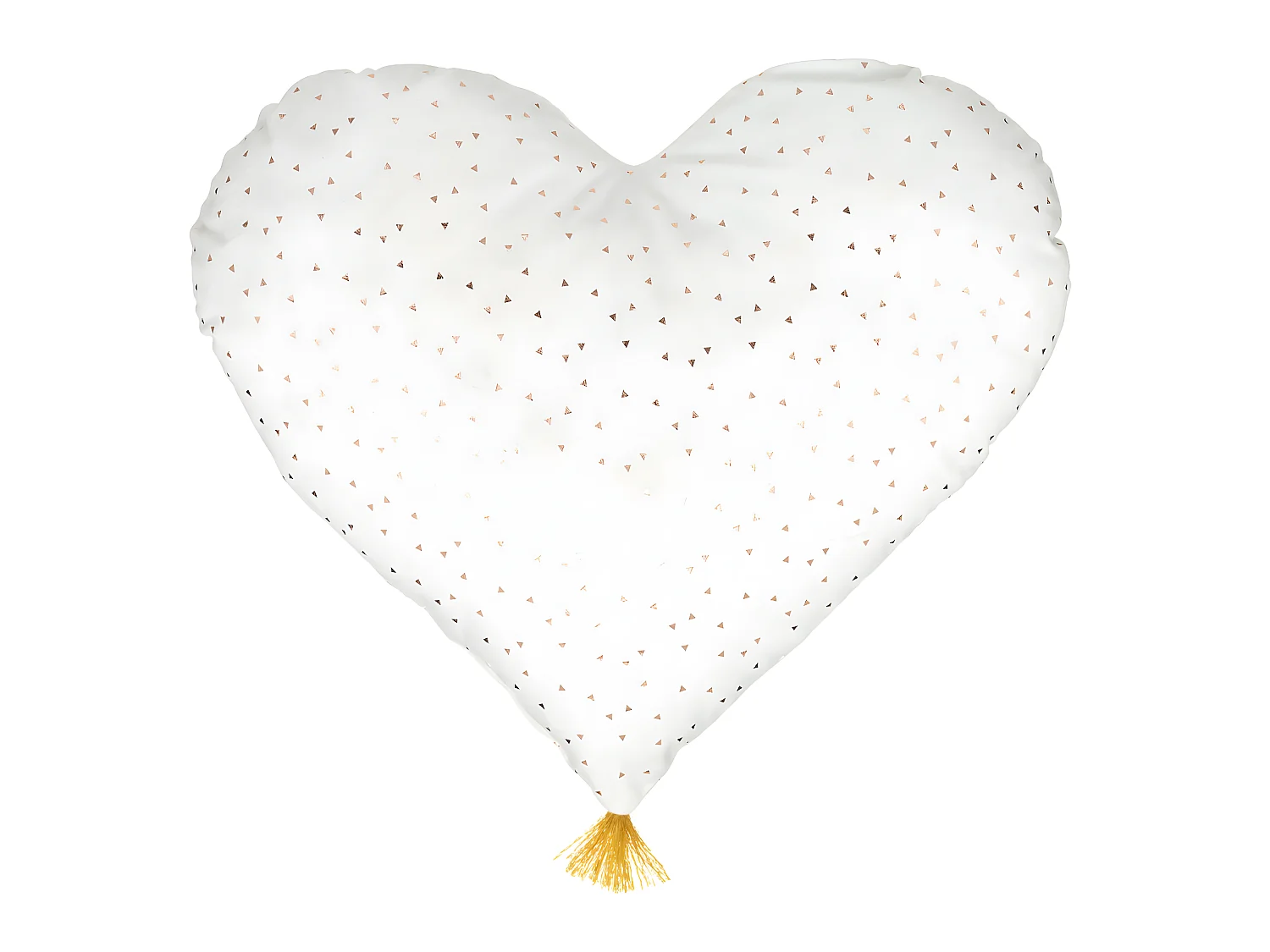 Coussin décoratif Coeur Blanc Berlingot brillant 40 x 45 cm