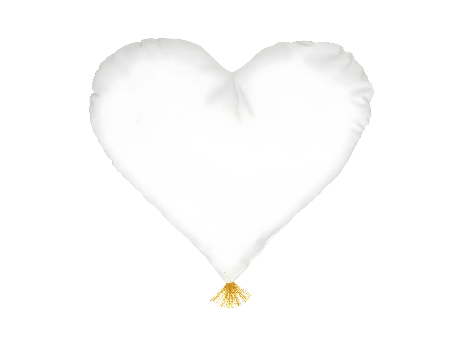 Coussin décoratif Coeur Blanc Berlingot brillant 40 x 45 cm