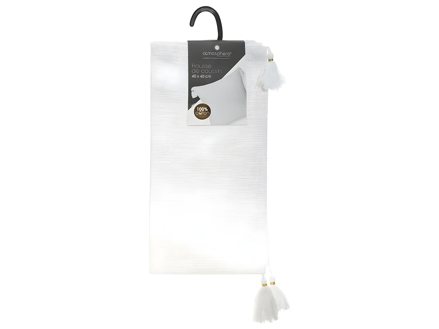 Housse de coussin slun blanc 40 x 40 cm