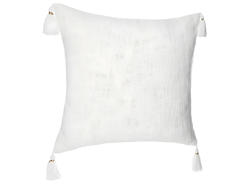 Housse de coussin slun blanc 40 x 40 cm