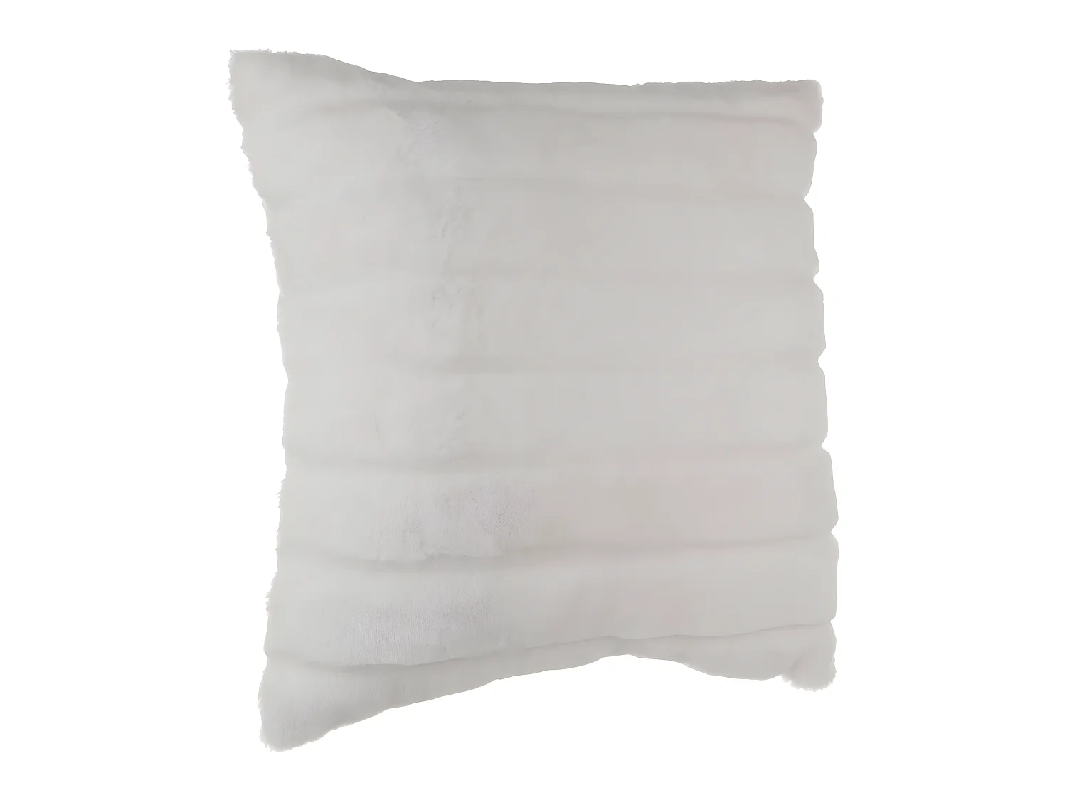Coussin déhoussable en Fourrure Blanche 45 x 45 cm