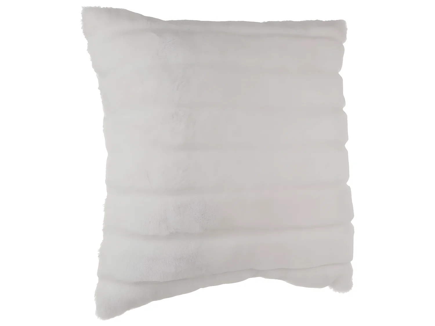 Coussin déhoussable en Fourrure Blanche 45 x 45 cm