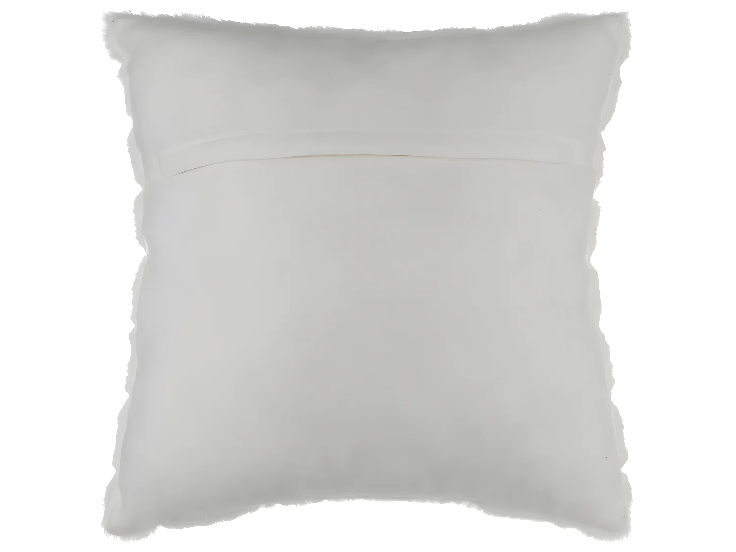Coussin déhoussable en Fourrure Blanche 45 x 45 cm