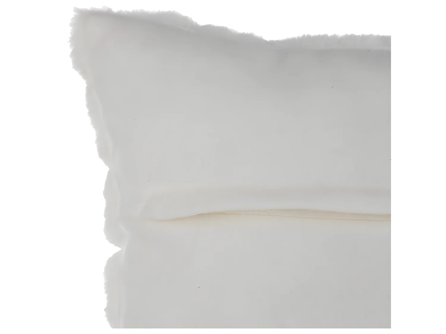 Coussin déhoussable en Fourrure Blanche 45 x 45 cm