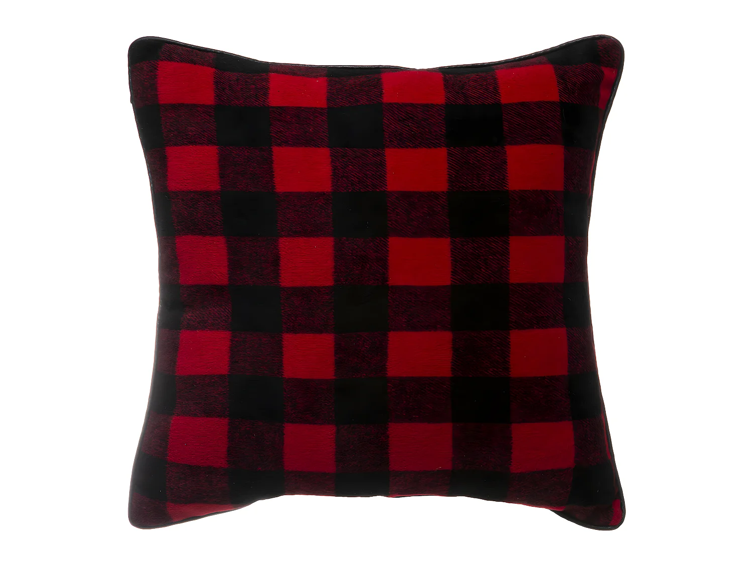 Coussin décoratif Carreaux Rouge et Noir 40 x 40 cm