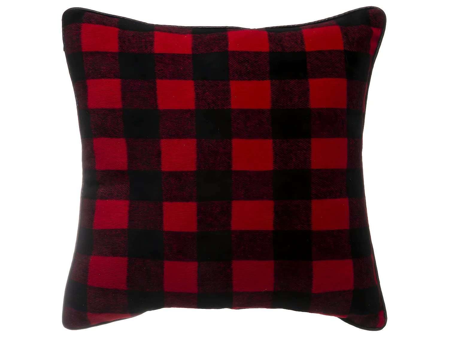 Coussin décoratif Carreaux Rouge et Noir 40 x 40 cm