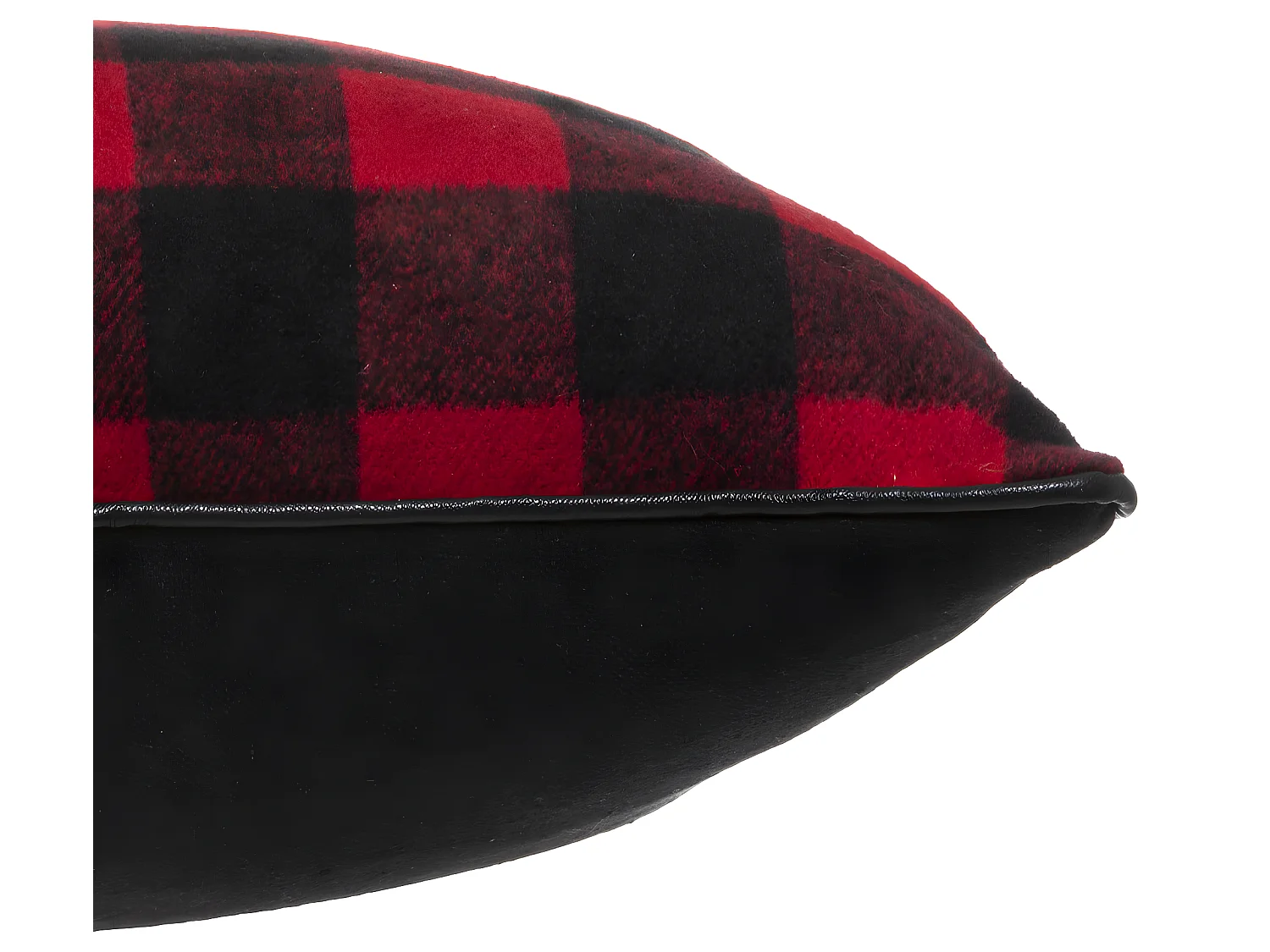 Coussin décoratif Carreaux Rouge et Noir 40 x 40 cm