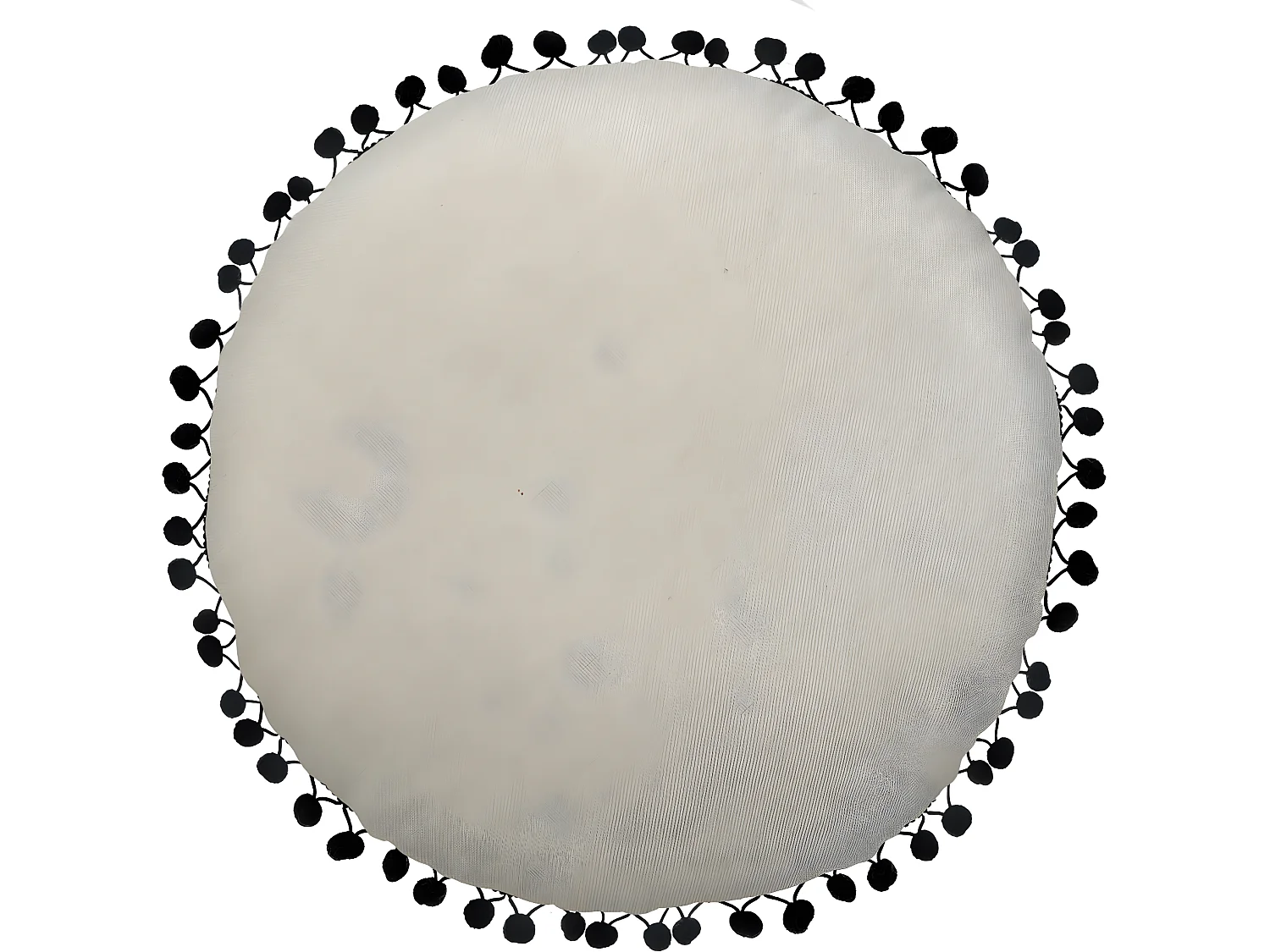 Coussin rond avec Pompons D 40 cm