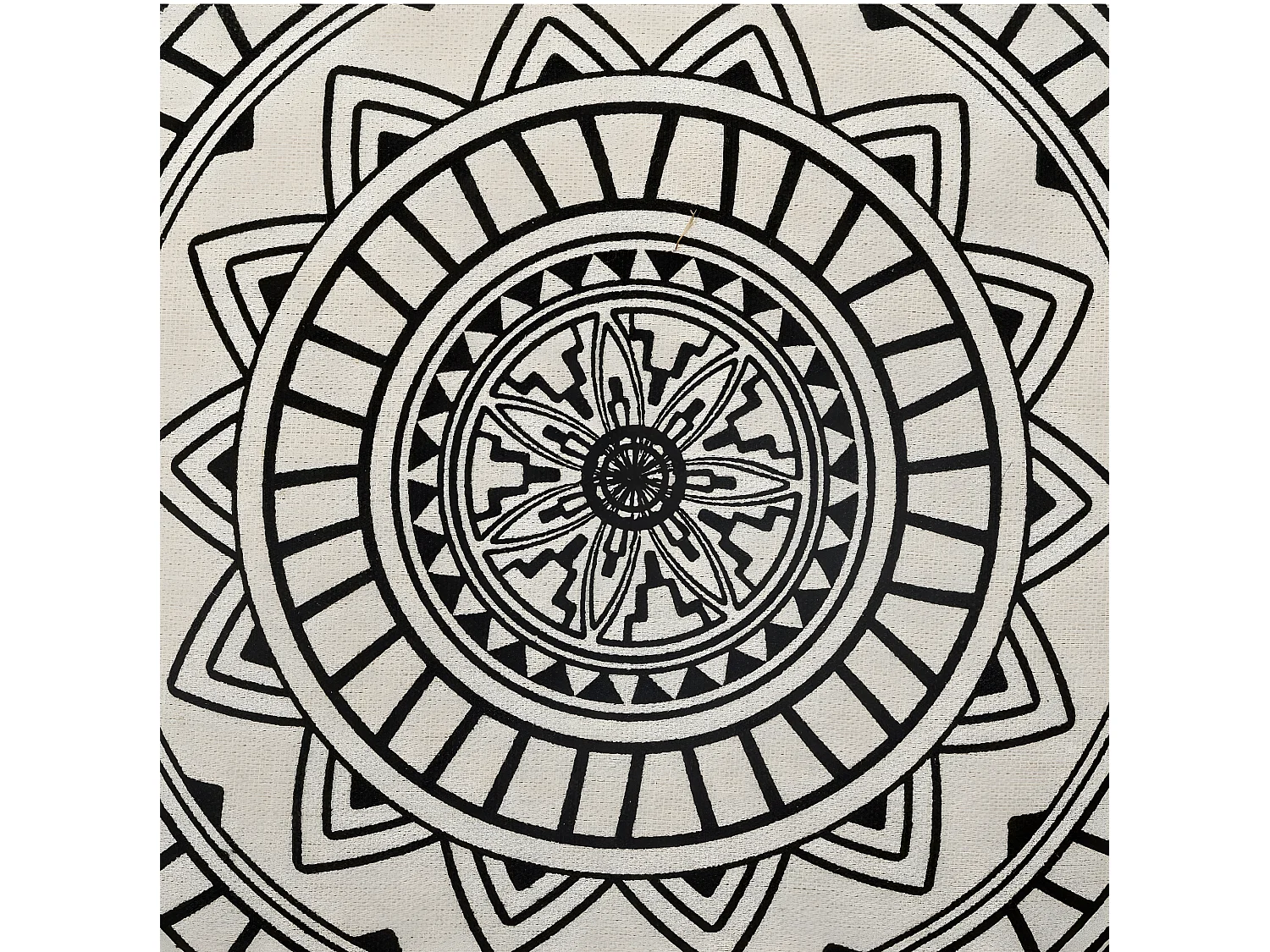 Coussin rond avec Pompons D 40 cm