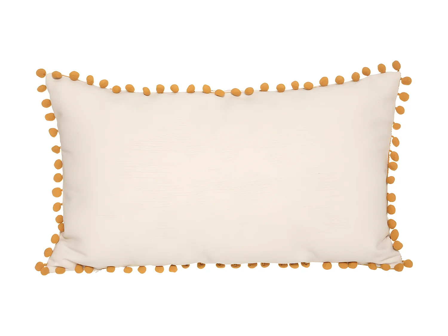 Coussin décoratif Play avec Pompons Ocre 30 x 50 cm