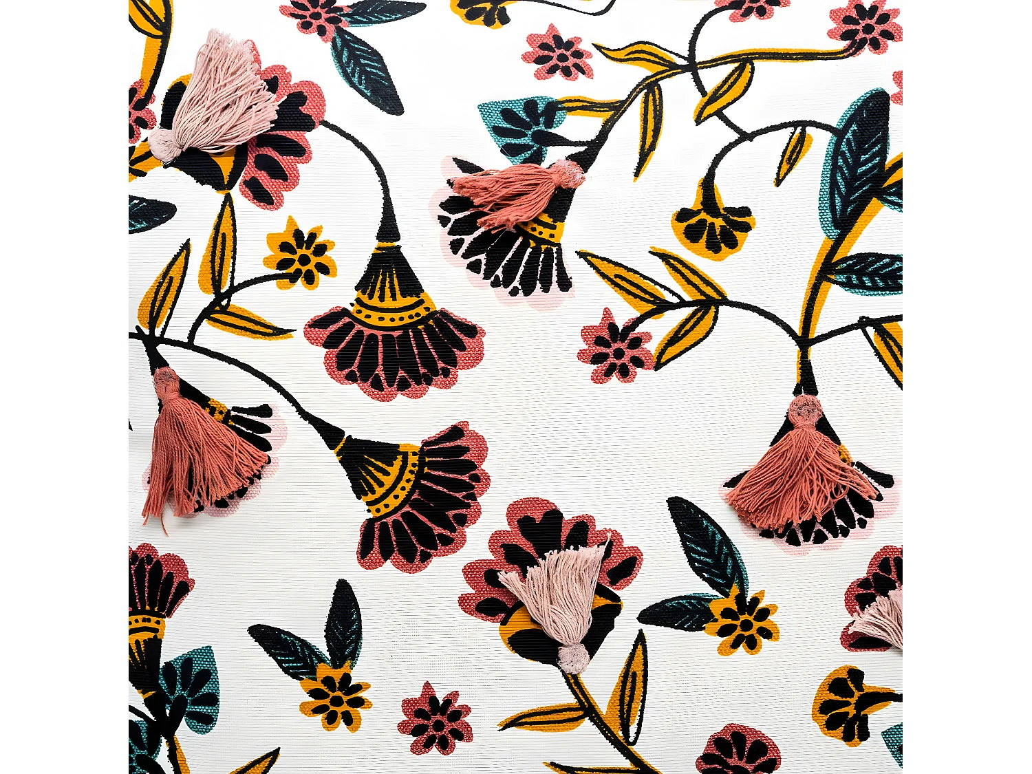 Housse de Coussin Gypsy avec Pompons 40 x 40 cm