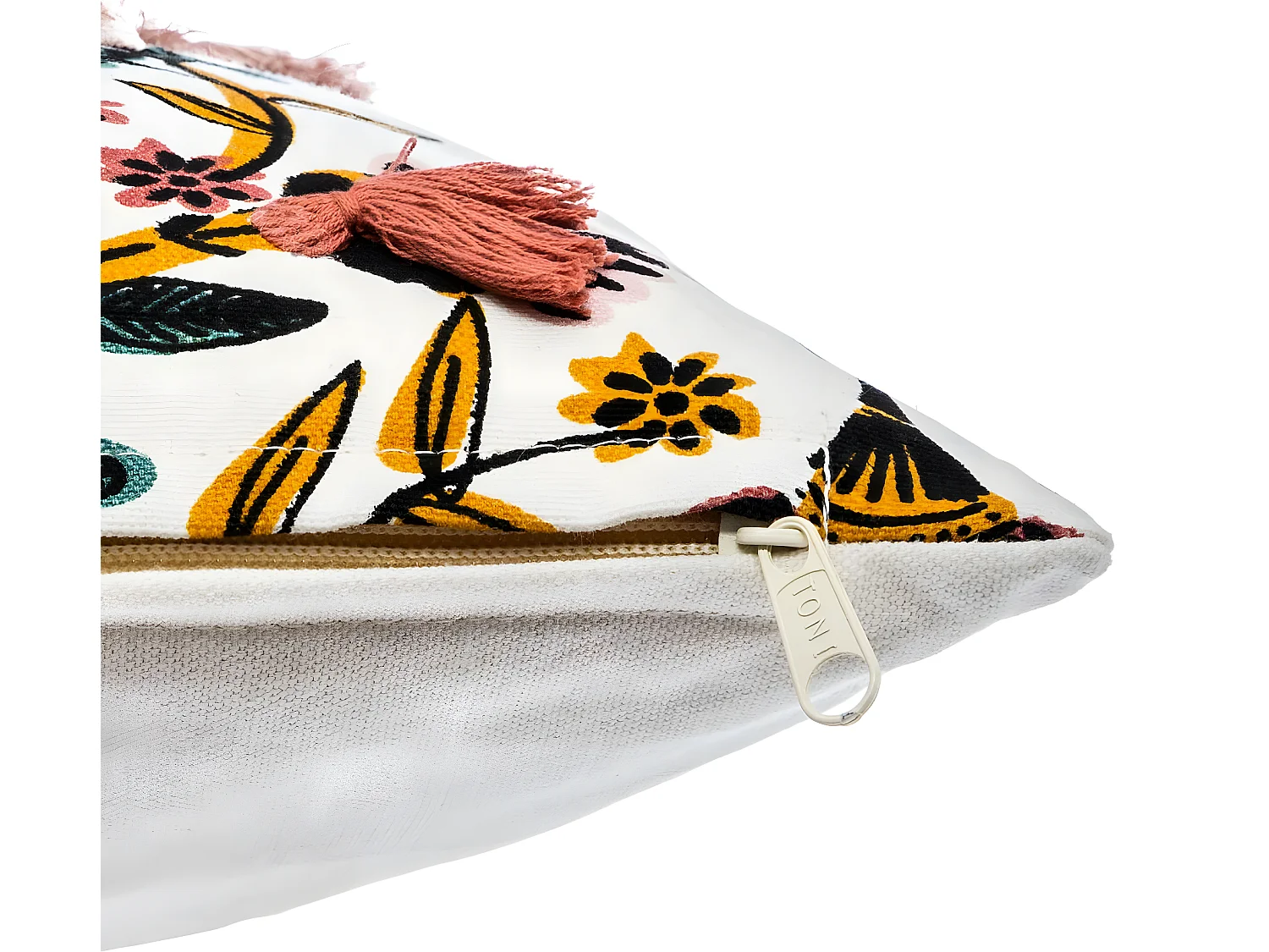 Housse de Coussin Gypsy avec Pompons 40 x 40 cm