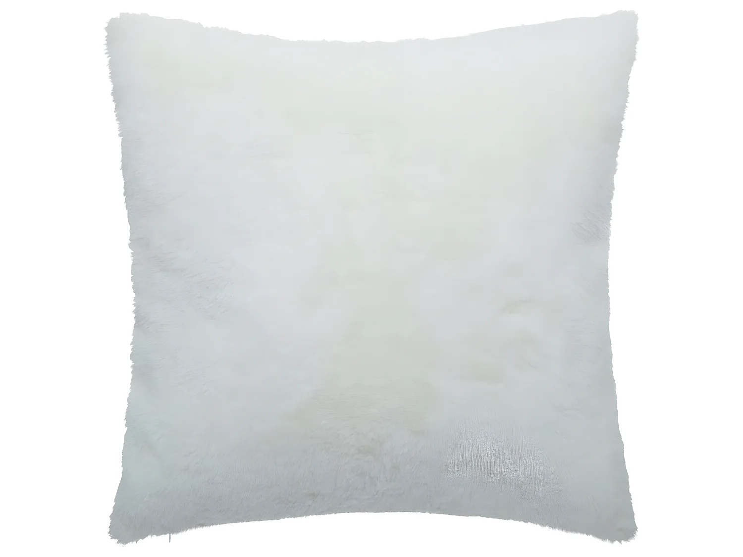 Coussin décoratif déhoussable Chat en Fourrure Blanche 40 x 40 cm