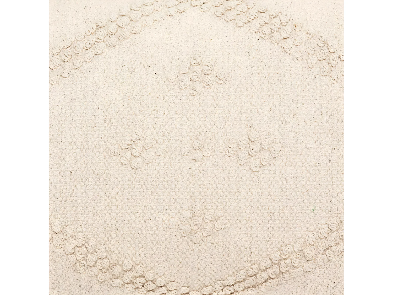 Coussin déhoussable en Coton Ivoire motif en relief 38 x 58 cm