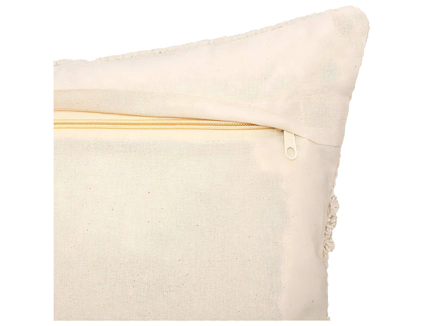 Coussin déhoussable en Coton Ivoire motif en relief 38 x 58 cm