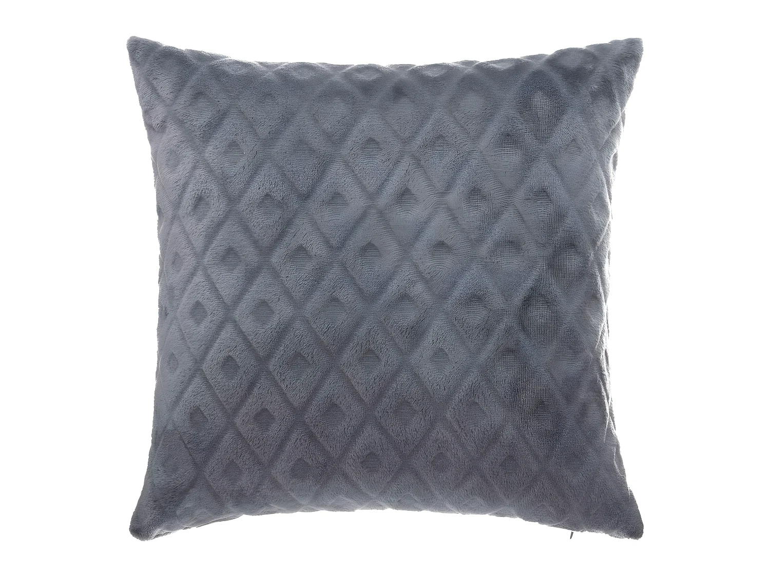 Coussin déhoussable Gris foncé motif en relief 40 x 40 cm