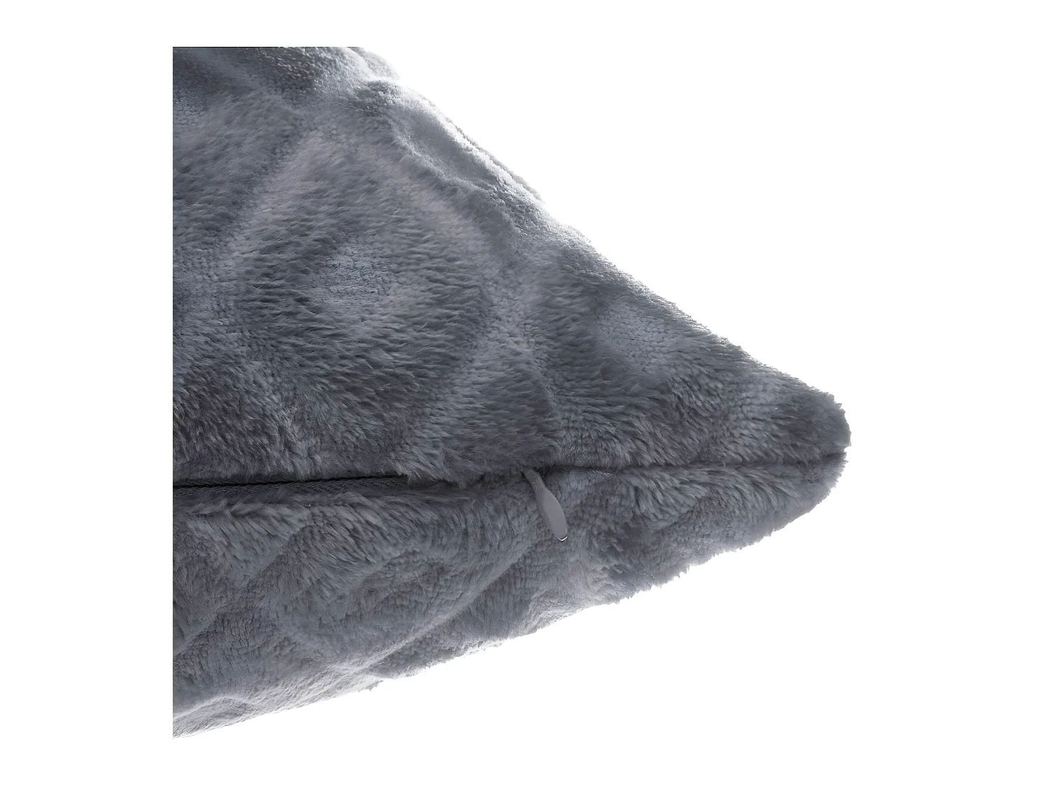 Coussin déhoussable Gris foncé motif en relief 40 x 40 cm