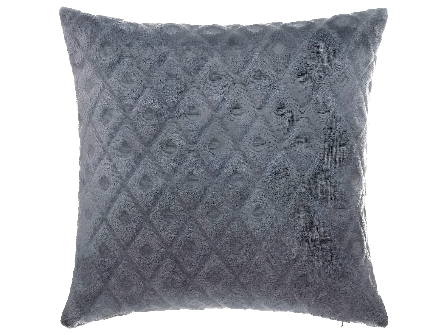 Coussin déhoussable Gris foncé motif en relief 40 x 40 cm
