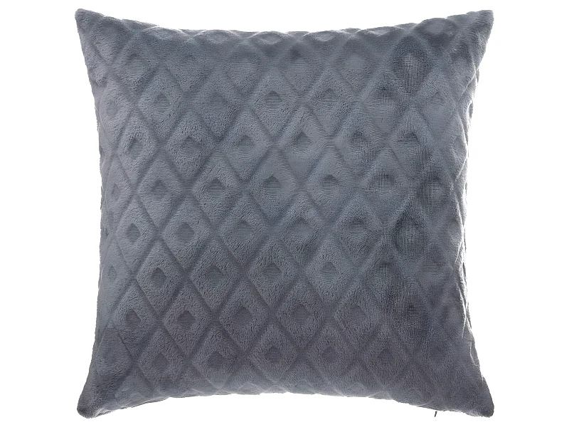 Coussin déhoussable Gris foncé motif en relief 40 x 40 cm