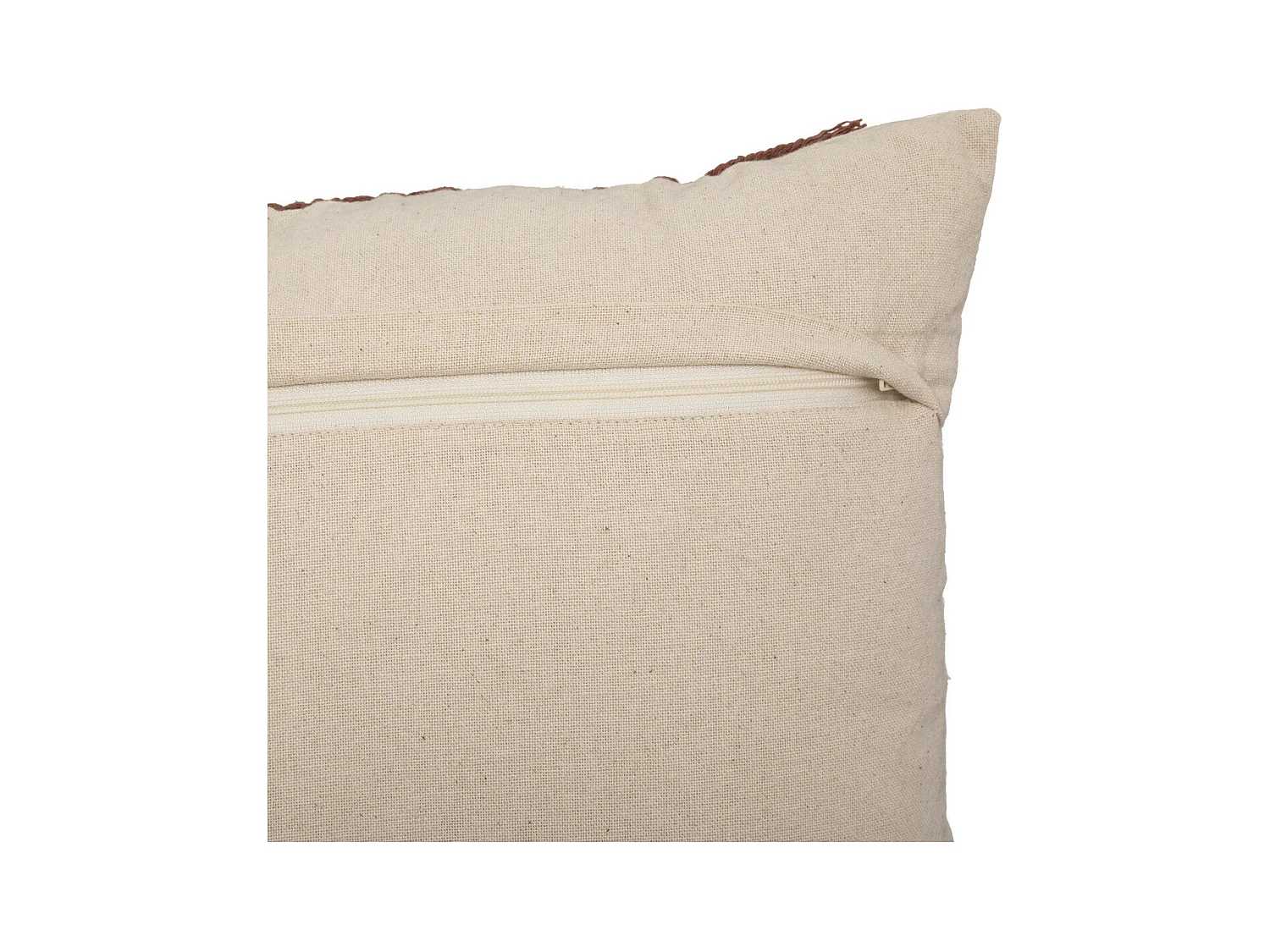 Coussin décoratif en coton motifs macramé 40 x 40 cm