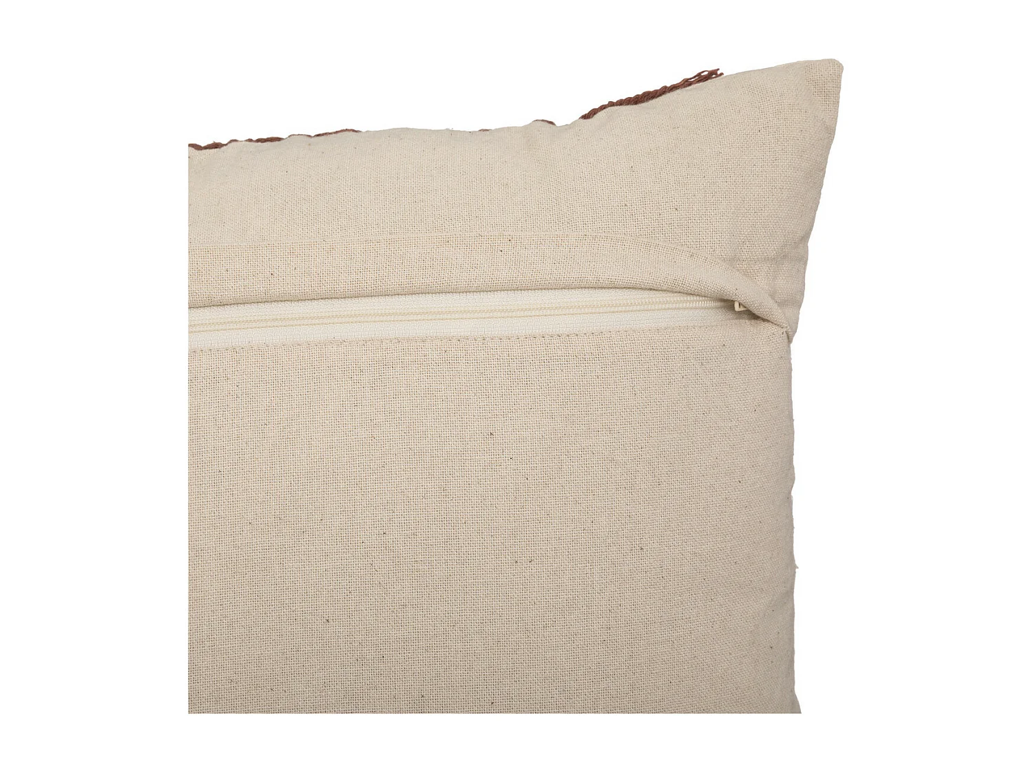 Coussin décoratif en coton motifs macramé 40 x 40 cm