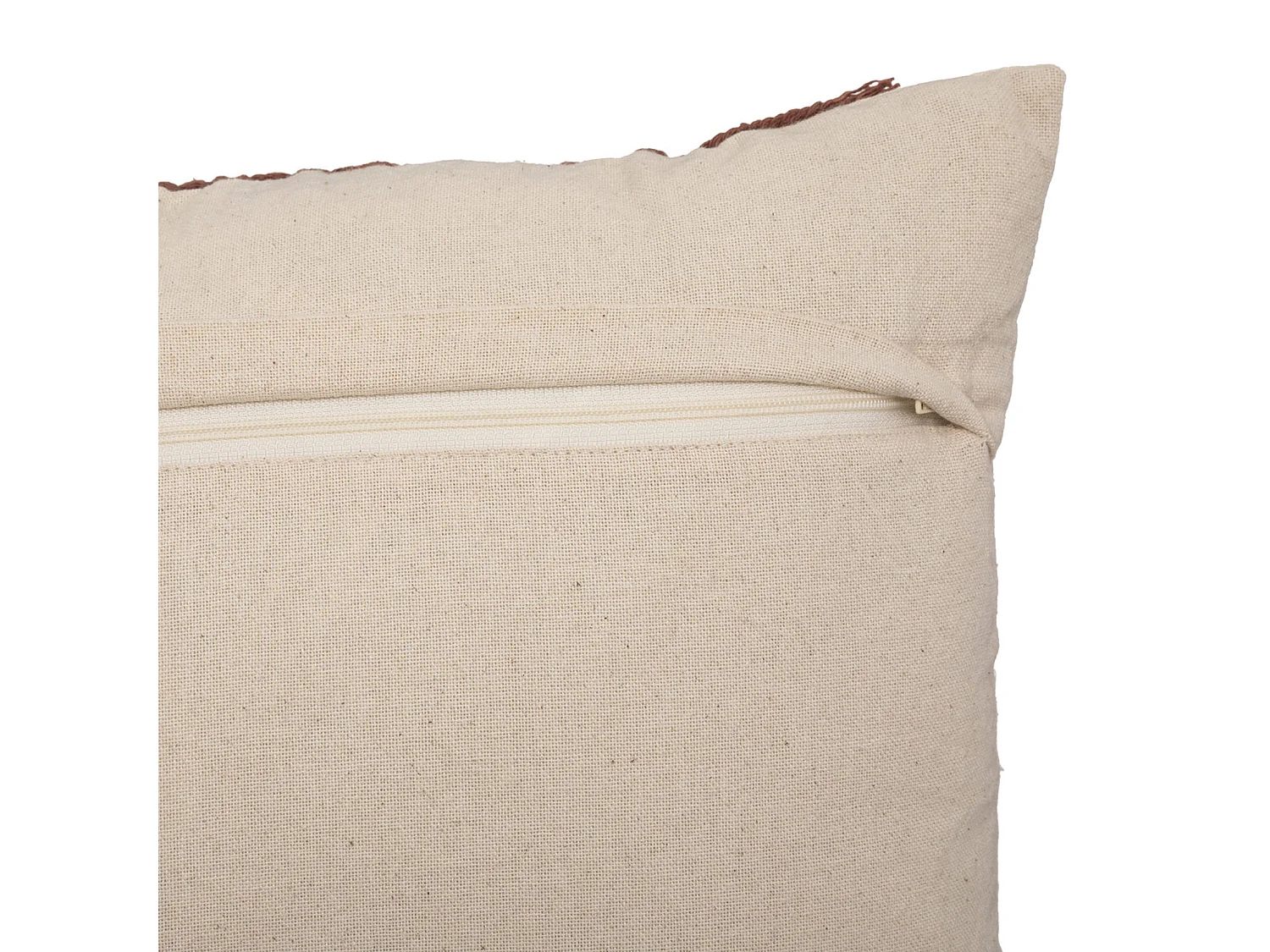 Coussin décoratif en coton motifs macramé 40 x 40 cm