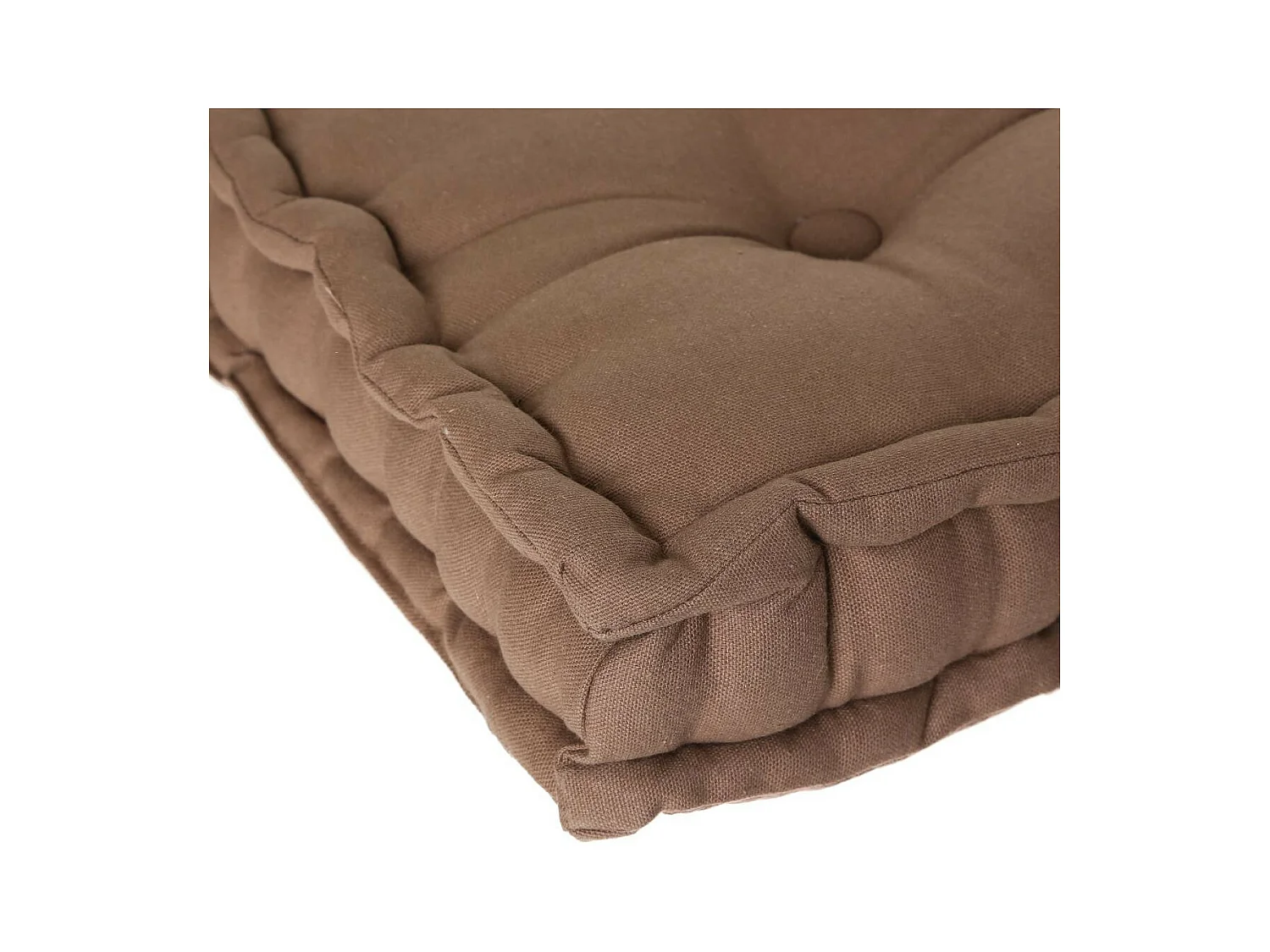 Coussin de Sol  en Coton Taupe 40 x 40 cm