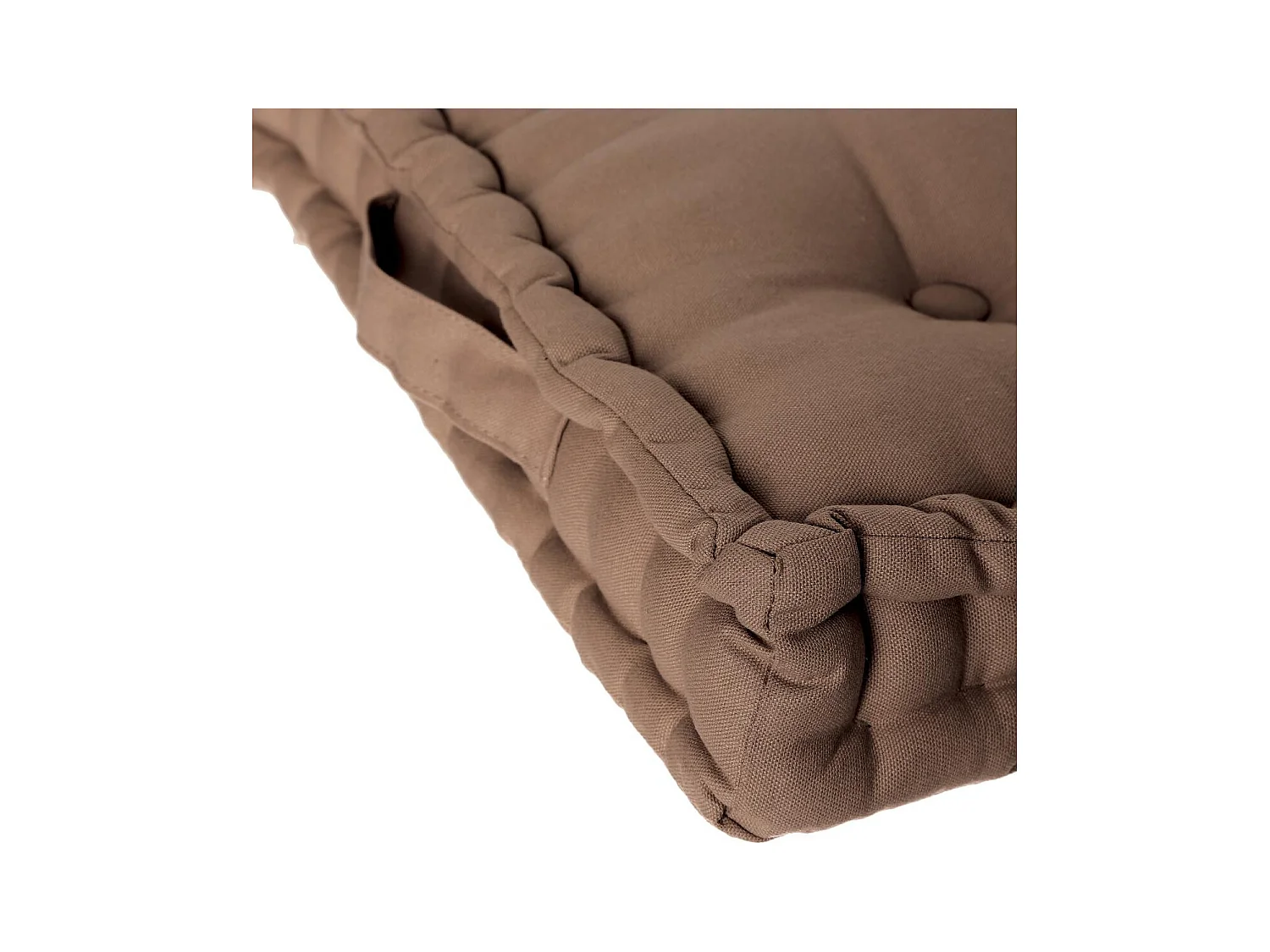 Coussin de Sol  en Coton Taupe 40 x 40 cm