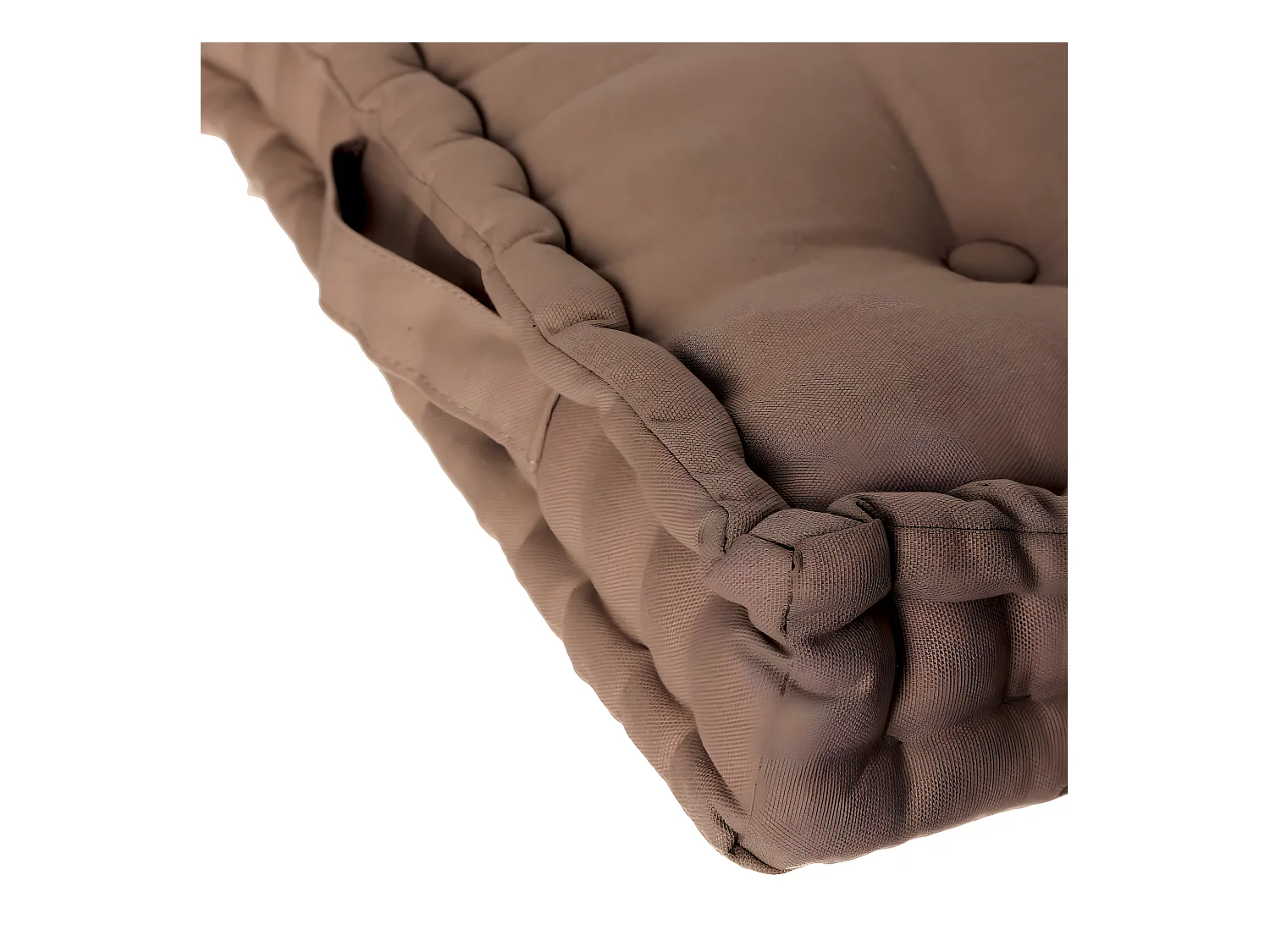 Coussin de Sol  en Coton Taupe 40 x 40 cm