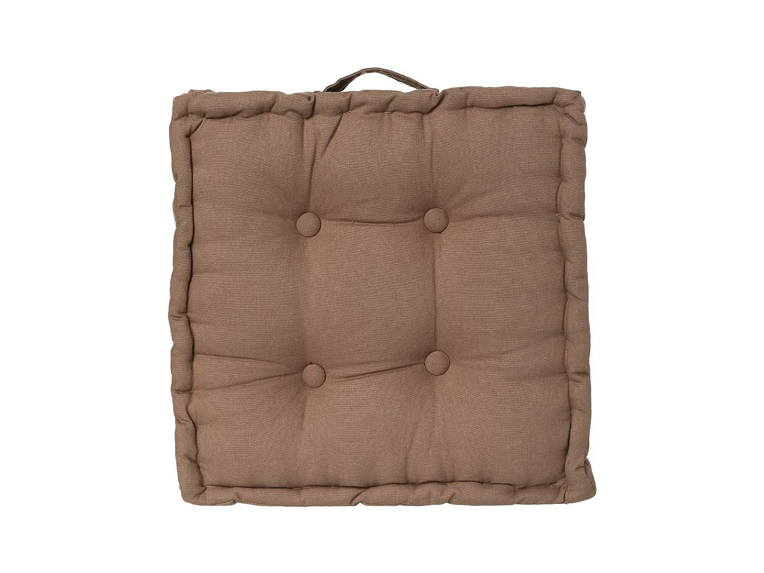 Coussin de Sol  en Coton Taupe 40 x 40 cm