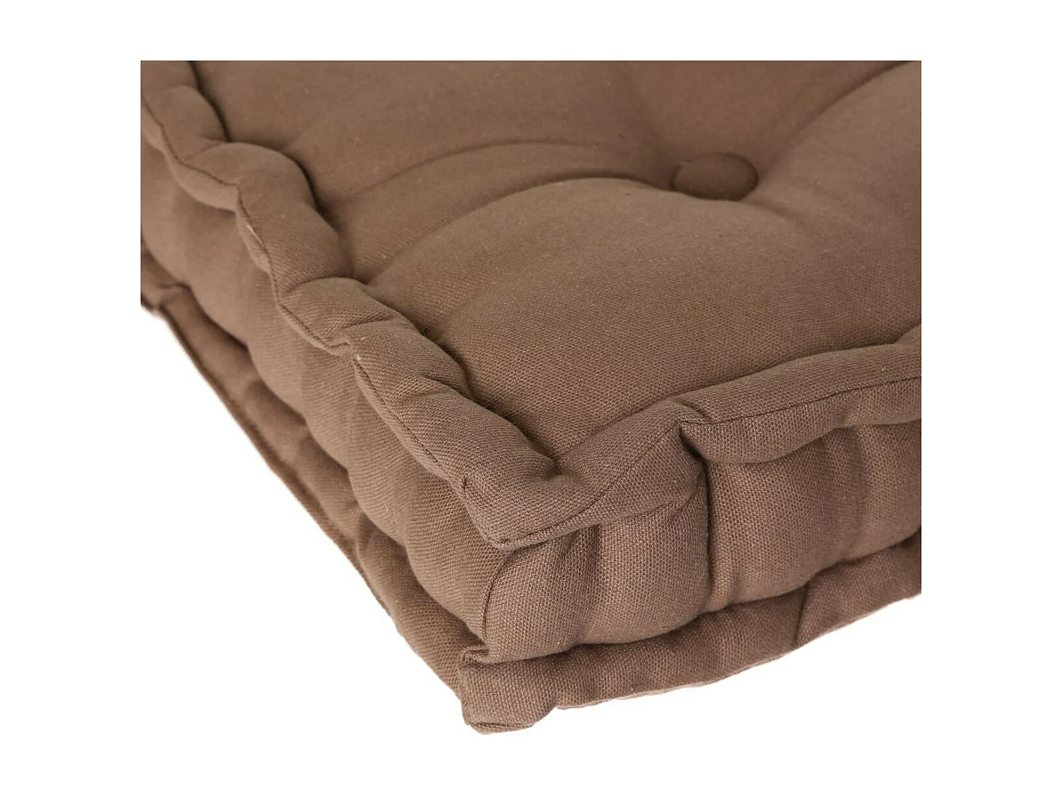 Coussin de Sol  en Coton Taupe 40 x 40 cm