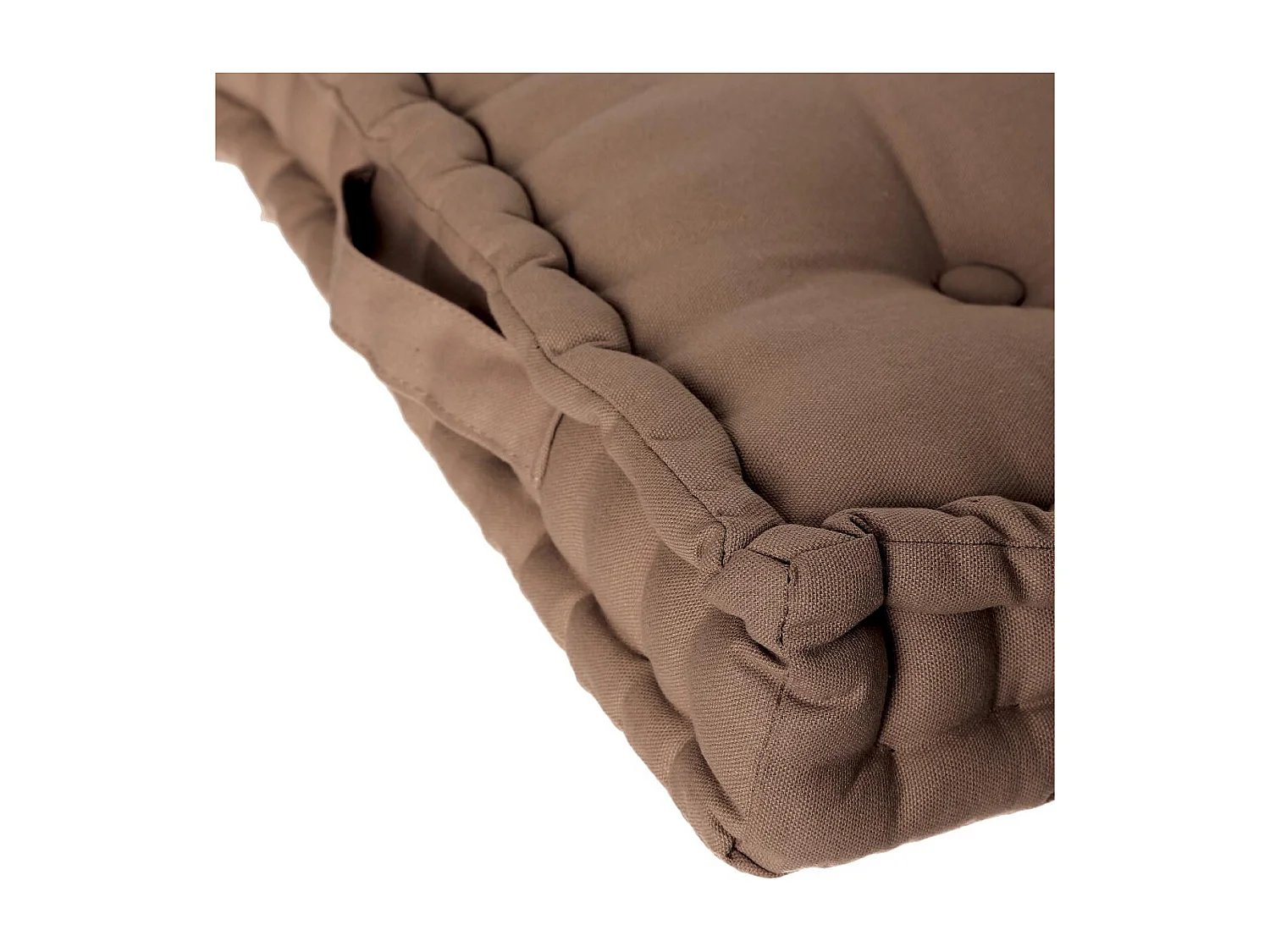 Coussin de Sol  en Coton Taupe 40 x 40 cm