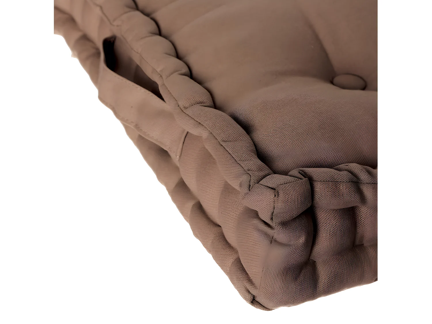 Coussin de Sol  en Coton Taupe 40 x 40 cm