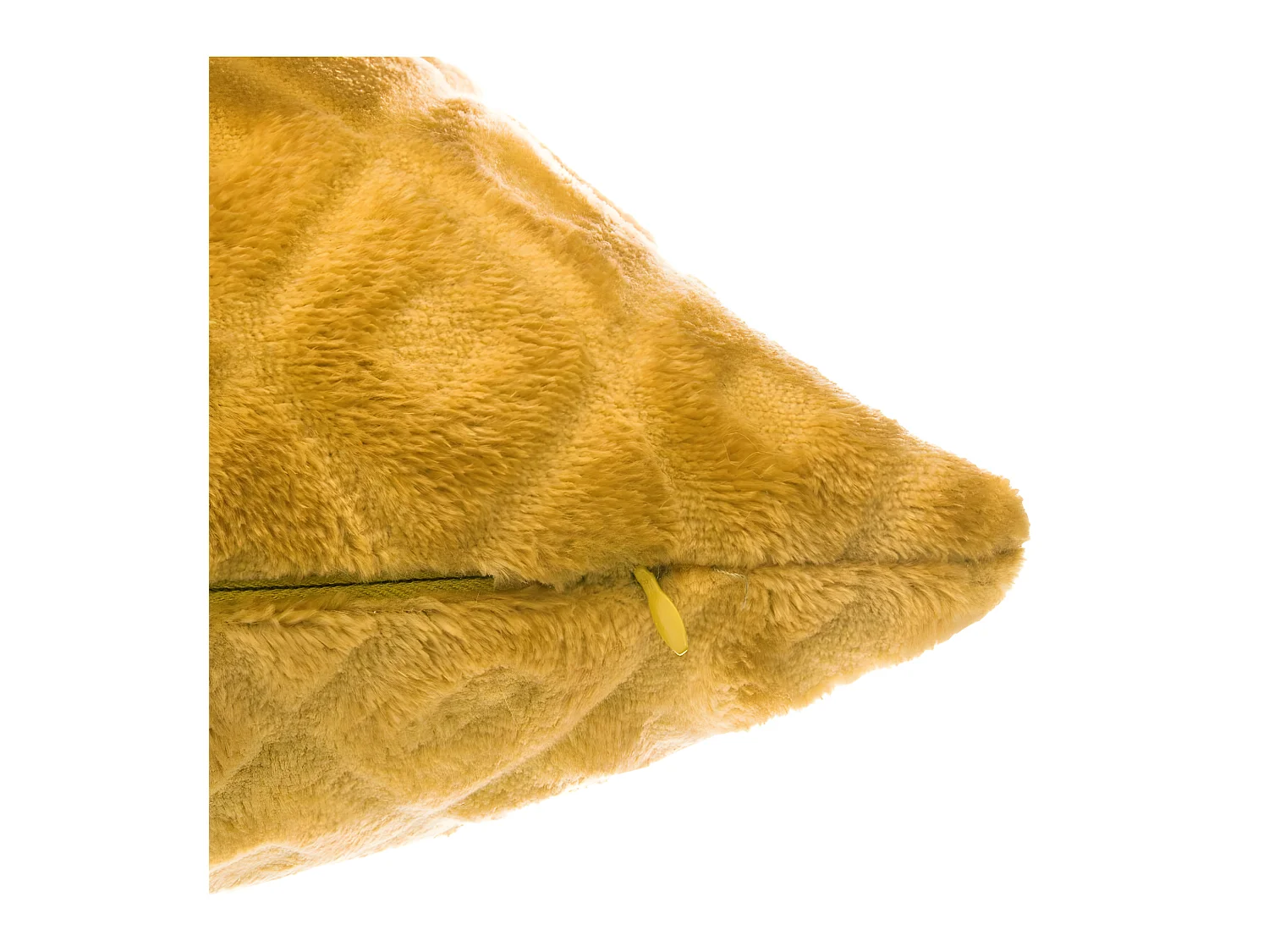 Coussin déhoussable Ocre motif en relief 40 x 40 cm