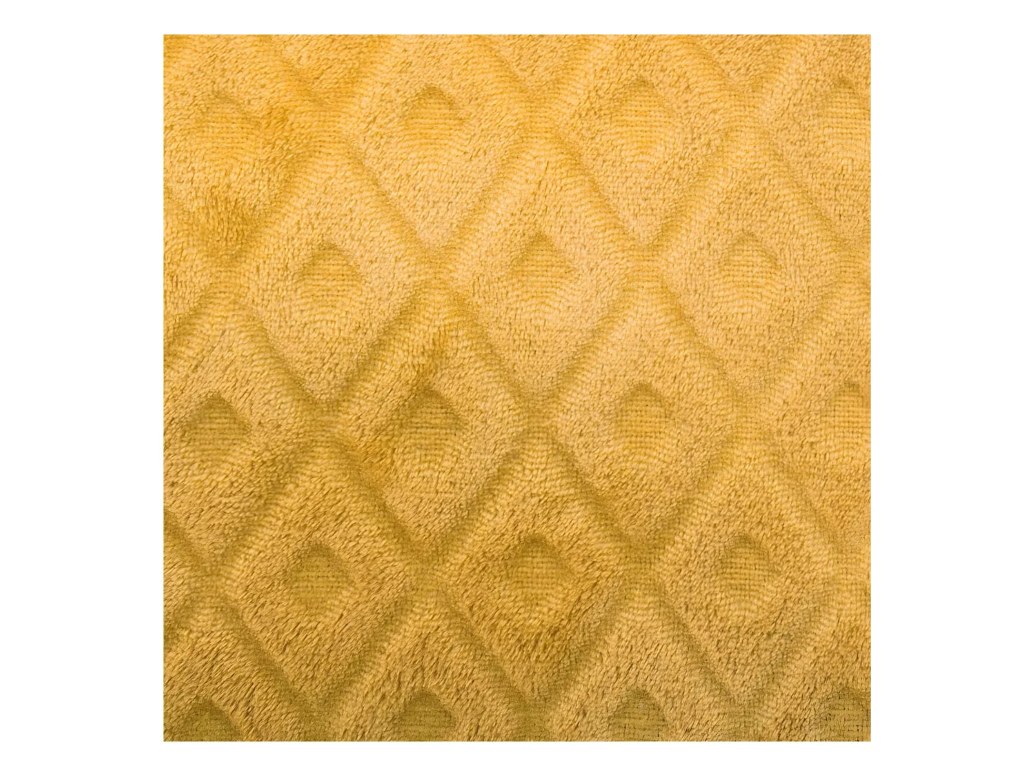 Coussin déhoussable Ocre motif en relief 40 x 40 cm