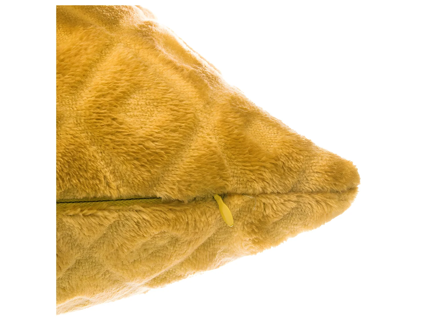 Coussin déhoussable Ocre motif en relief 40 x 40 cm