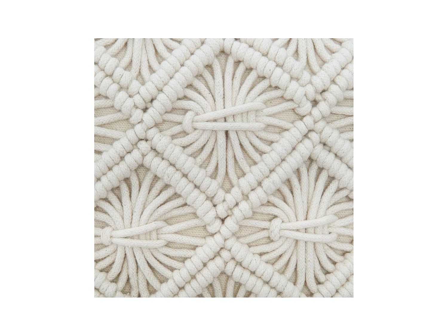 Cojín desenfundable de macramé