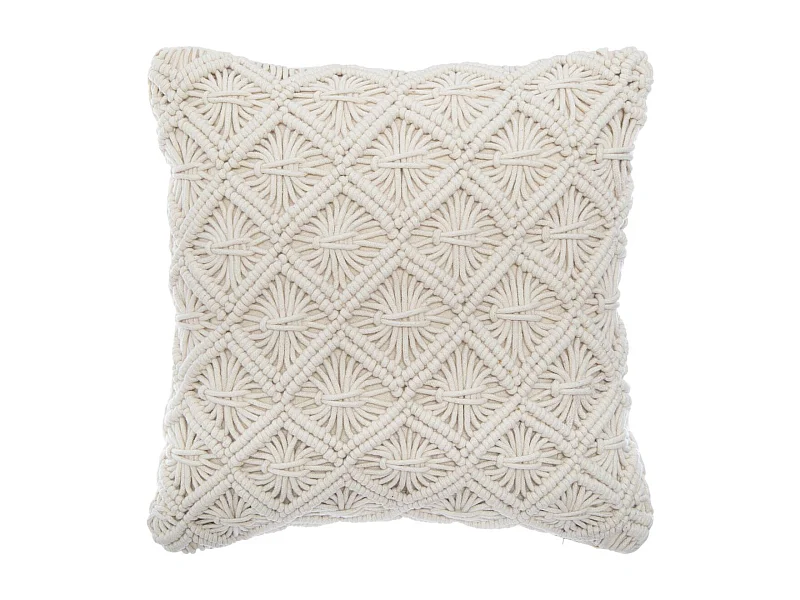 Coussin déhoussable Macramé 40 x 40 cm