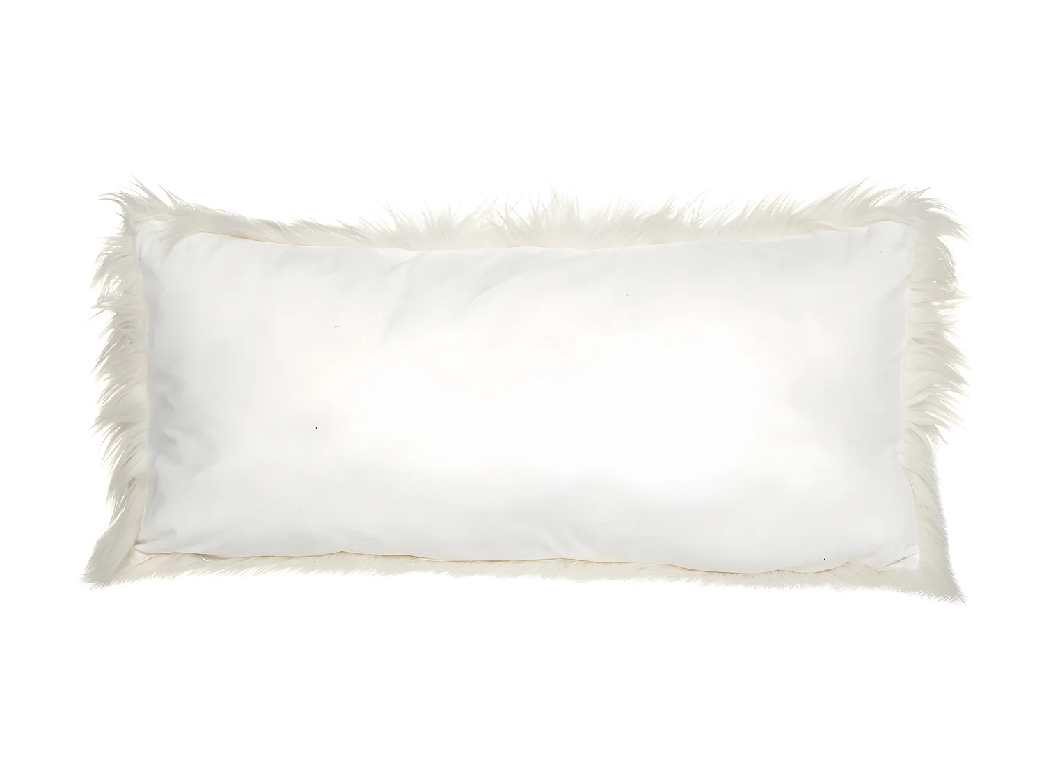 Coussin déhoussable Fourrure Ivoire 35 x 75 cm
