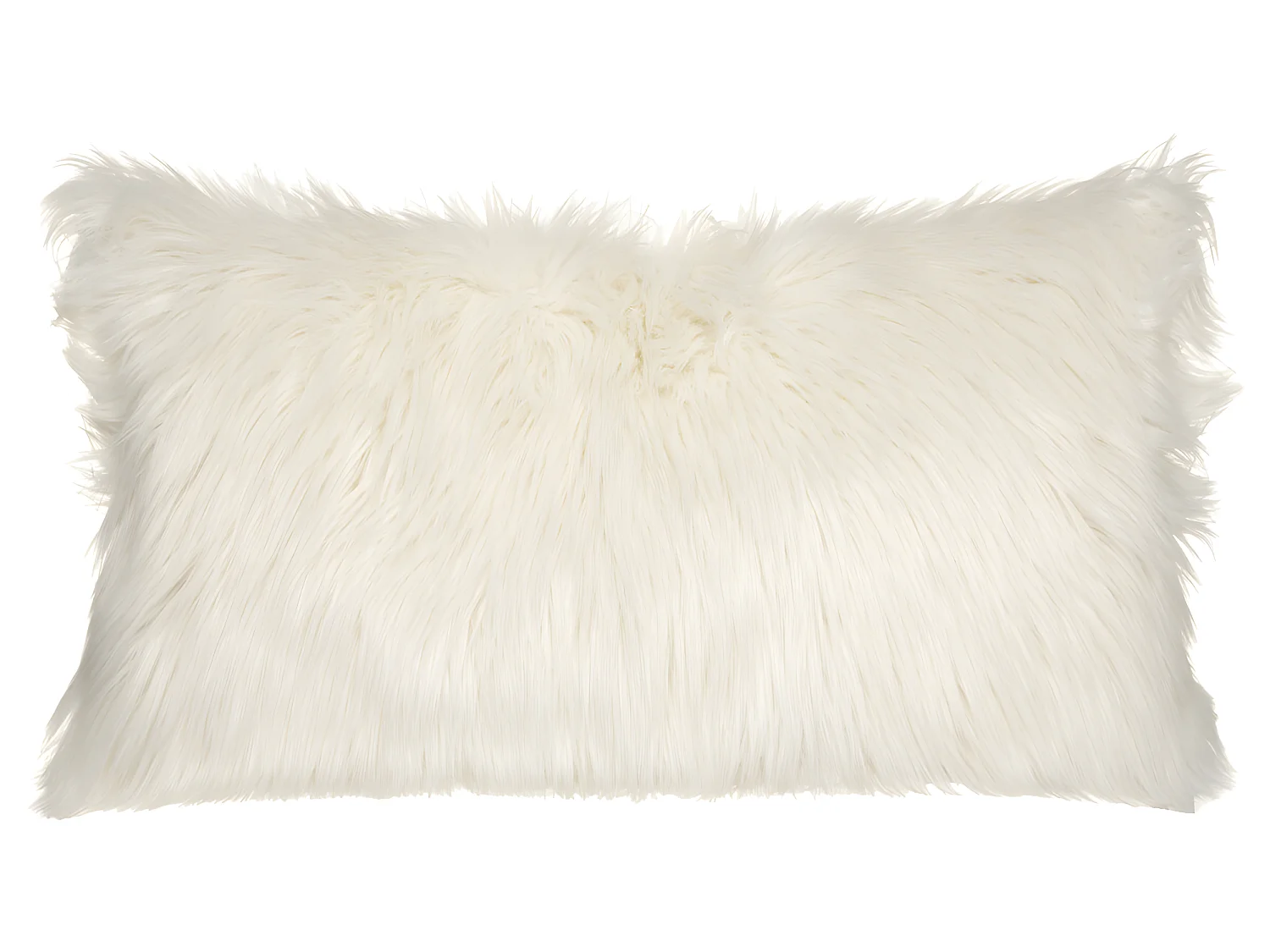 Coussin déhoussable Fourrure Ivoire 35 x 75 cm