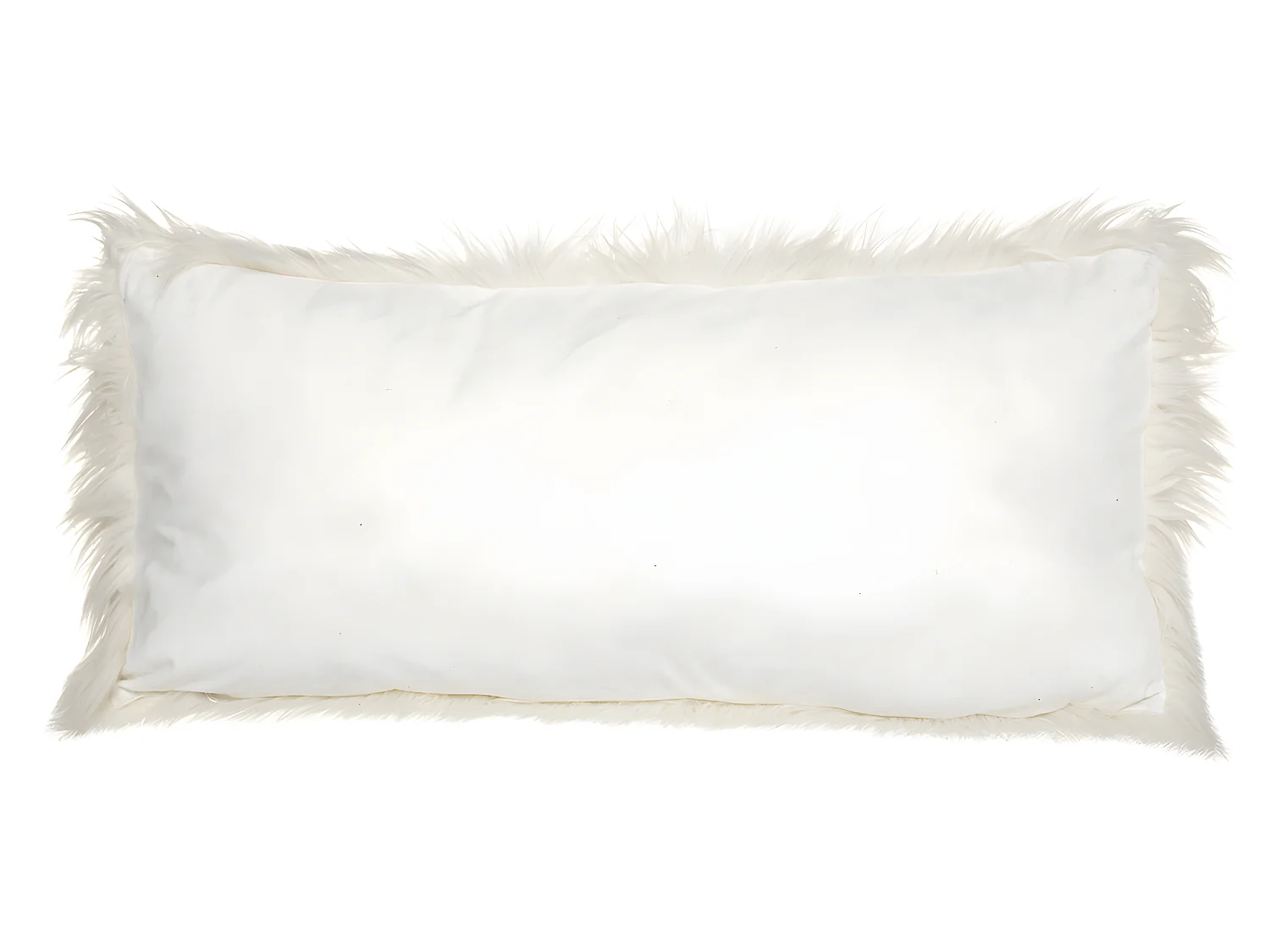 Coussin déhoussable Fourrure Ivoire 35 x 75 cm